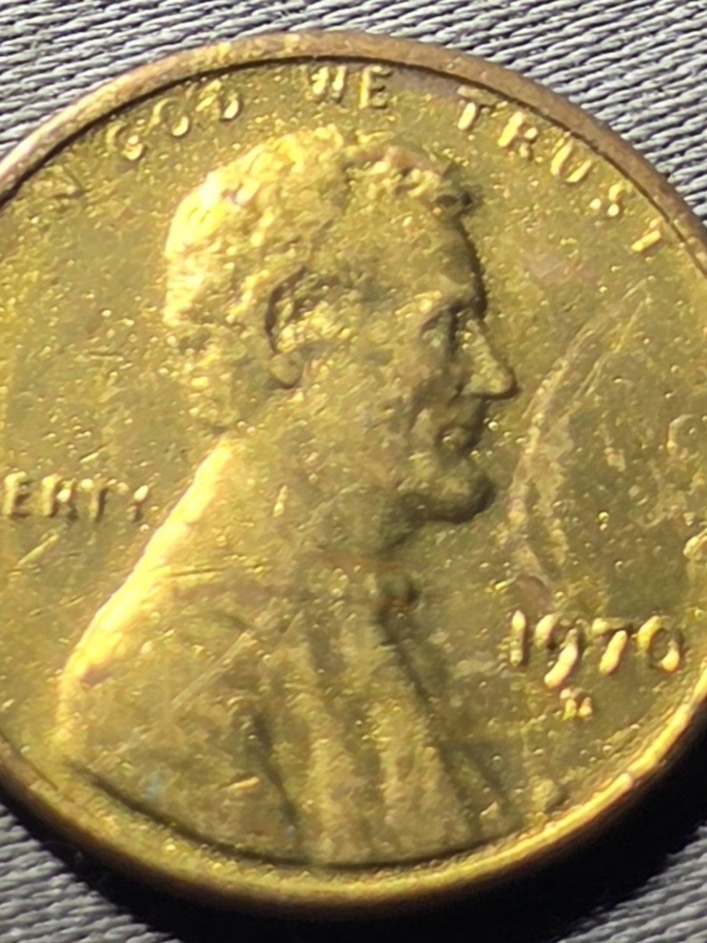 Lincoln Wheat Cent 1970-D Gold-Toned Collectible Coin